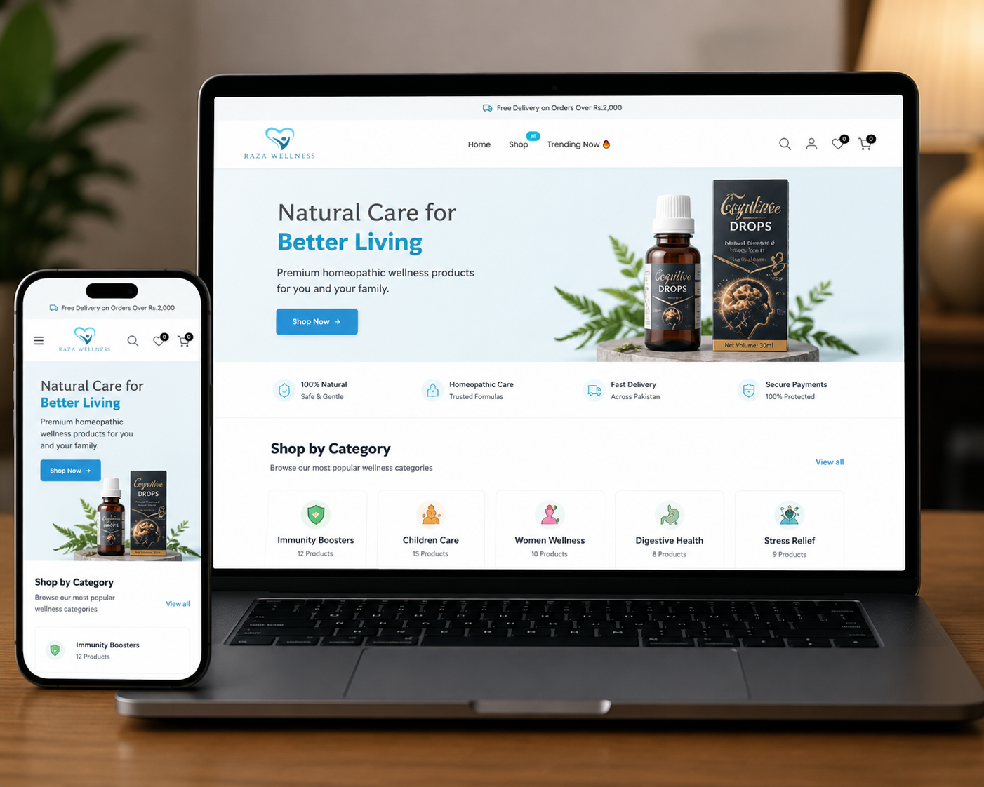 Raza Wellness Shopify Store