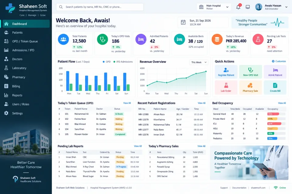 Hospital Management System (HMS) — screenshot