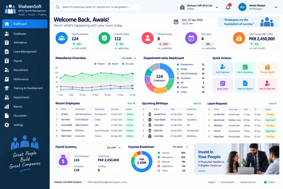 HR & Payroll Management — screenshot