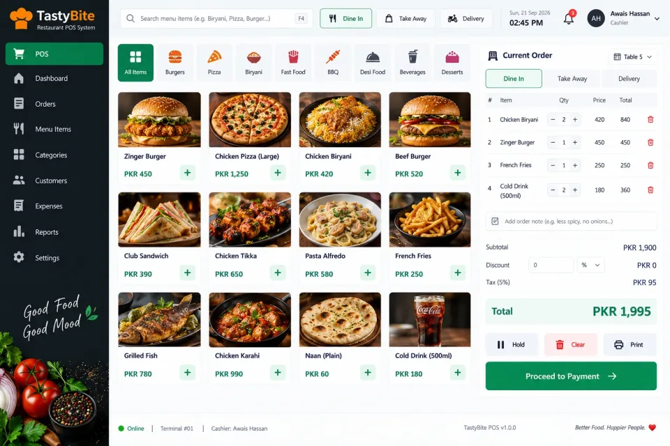 Restaurant POS — screenshot